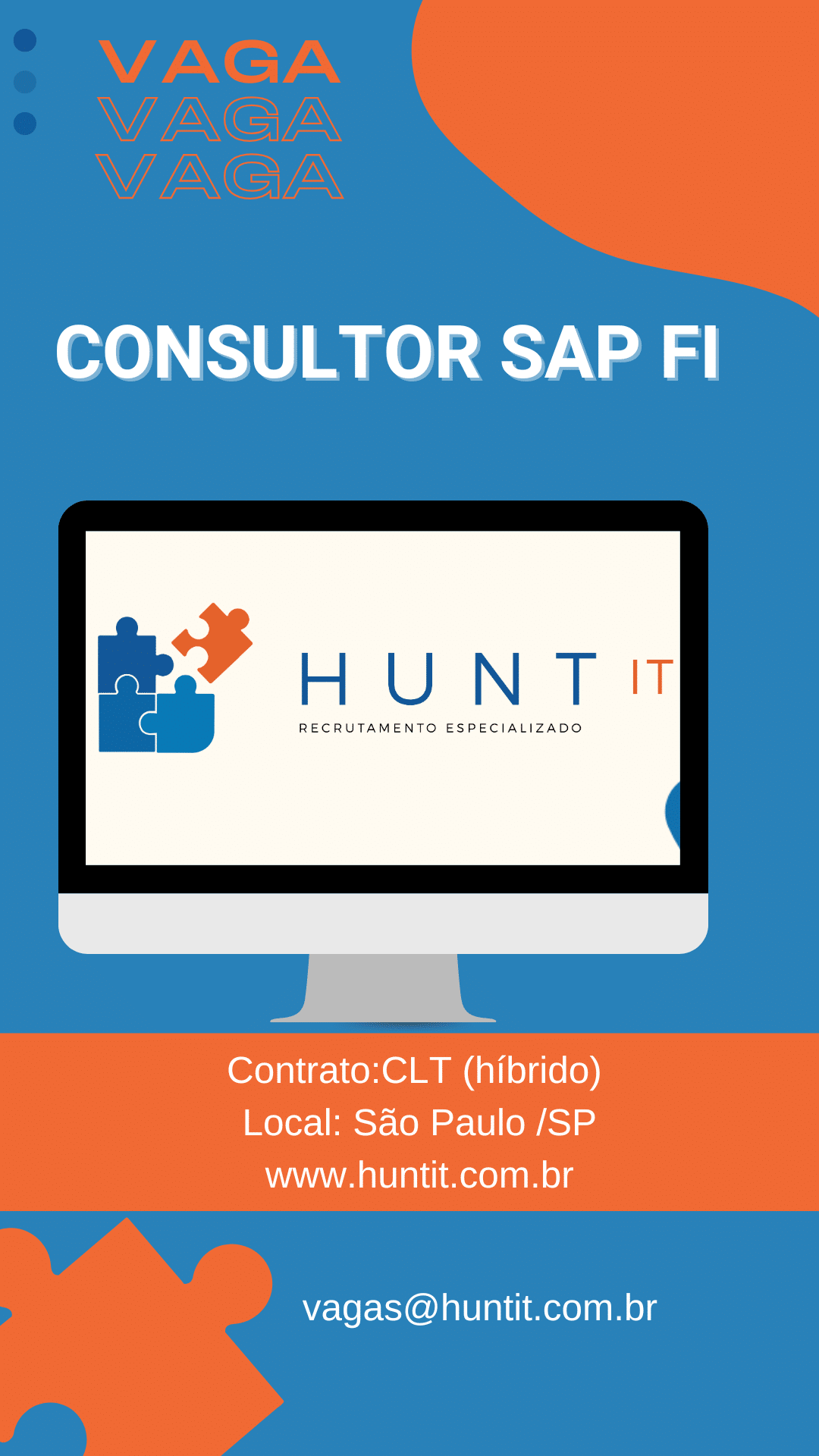 Analista  SAP FI  em São Paulo – Consultor SAP FI